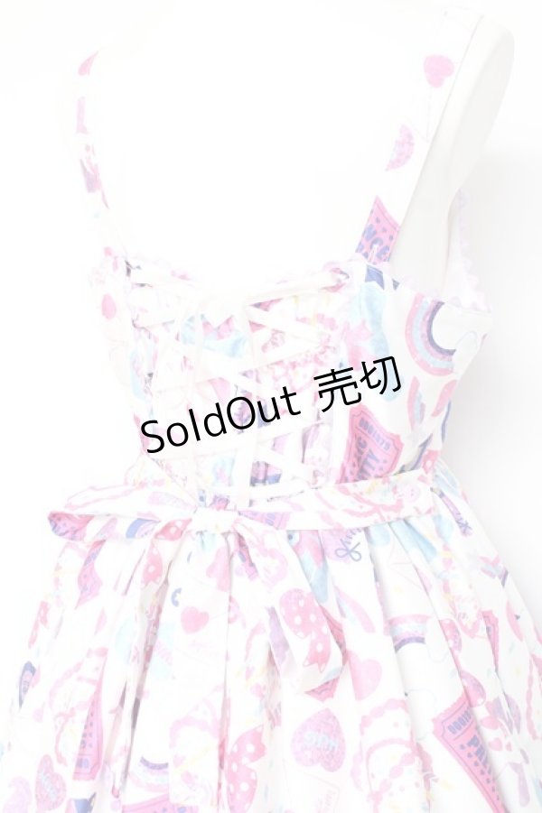 画像3: Angelic Pretty / Girly Stickerジャンパースカート  白 Y-26-02-19-178-AP-OP-SZ-ZY (3)