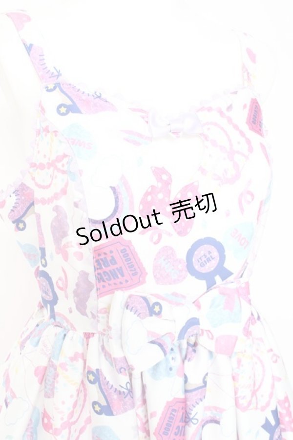 画像4: Angelic Pretty / Girly Stickerジャンパースカート  白 Y-26-02-19-178-AP-OP-SZ-ZY (4)