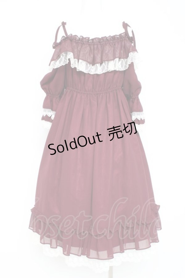 画像2: ALICE and the PIRATES / コーディリアワンピース  ワイン Y-26-02-19-180-PA-OP-SZ-ZY (2)