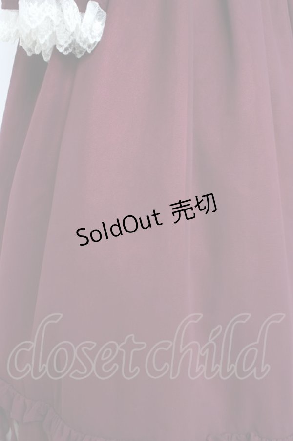 画像4: ALICE and the PIRATES / コーディリアワンピース  ワイン Y-26-02-19-180-PA-OP-SZ-ZY (4)