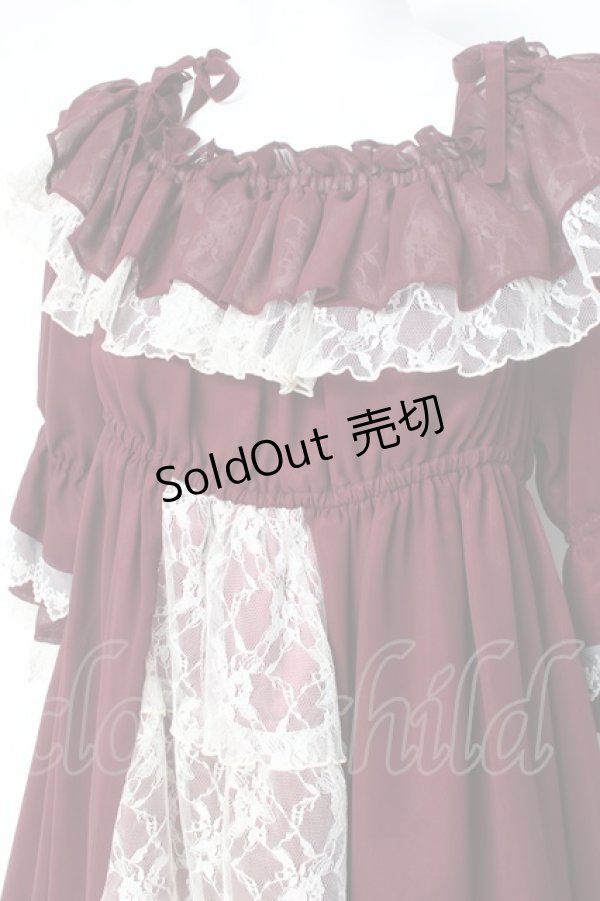 画像5: ALICE and the PIRATES / コーディリアワンピース  ワイン Y-26-02-19-180-PA-OP-SZ-ZY (5)