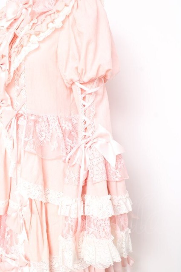 画像4: Hoshibako Works / シャルロット デコラティヴワンピース  ピンク Y-26-02-19-181-LO-OP-SZ-ZY (4)