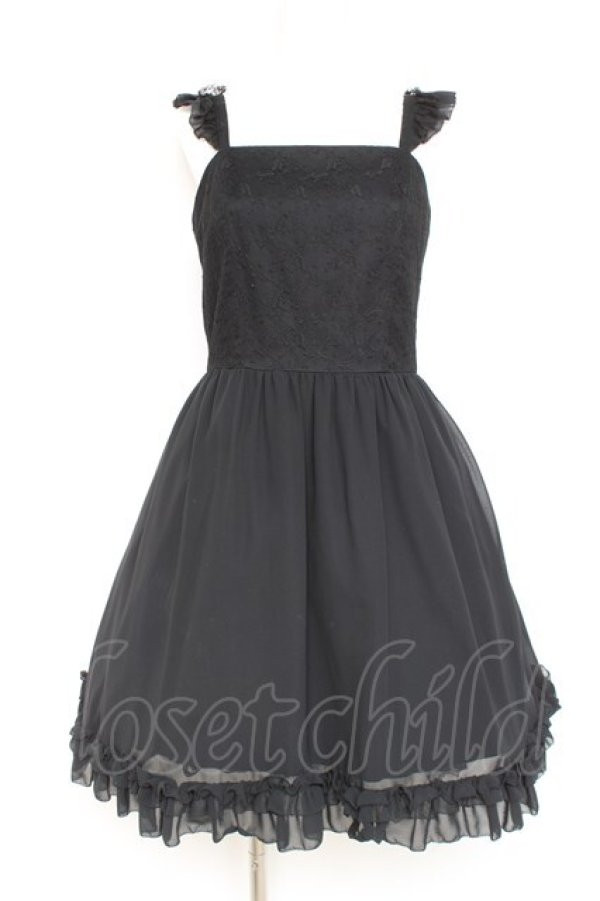 画像1: Moi-meme-Moitie / シフォンバラドレス(2002年) M ブラック Y-26-02-19-182-MO-OP-SZ-ZY (1)