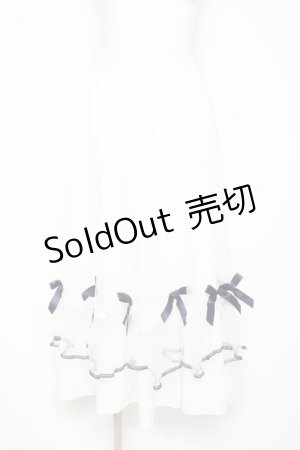 画像: axes femme POETIQUE / マリンチュールリボンスカート M 白 Y-26-02-19-183-AX-SK-SZ-ZY