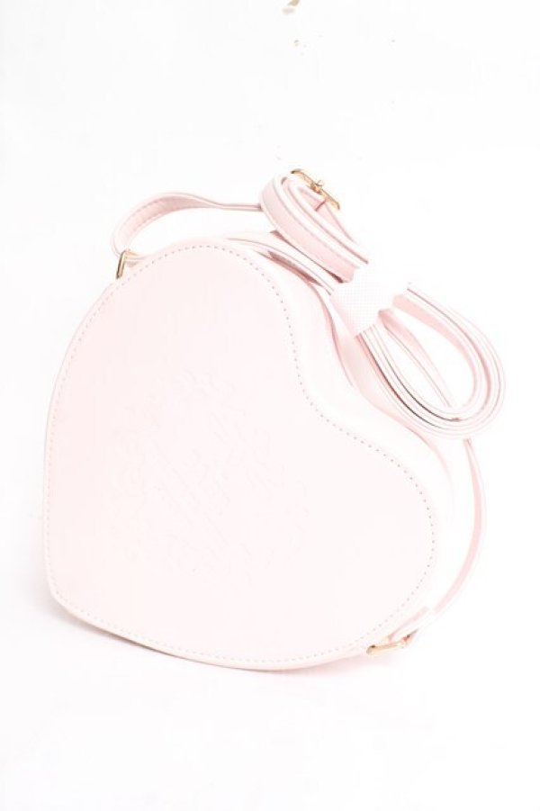 画像1: BABY, THE STARS SHINE BRIGHT / BABYオリジナル型押しハートポシェット  ピンク Y-26-02-19-017-BA-BG-SZ-ZY (1)