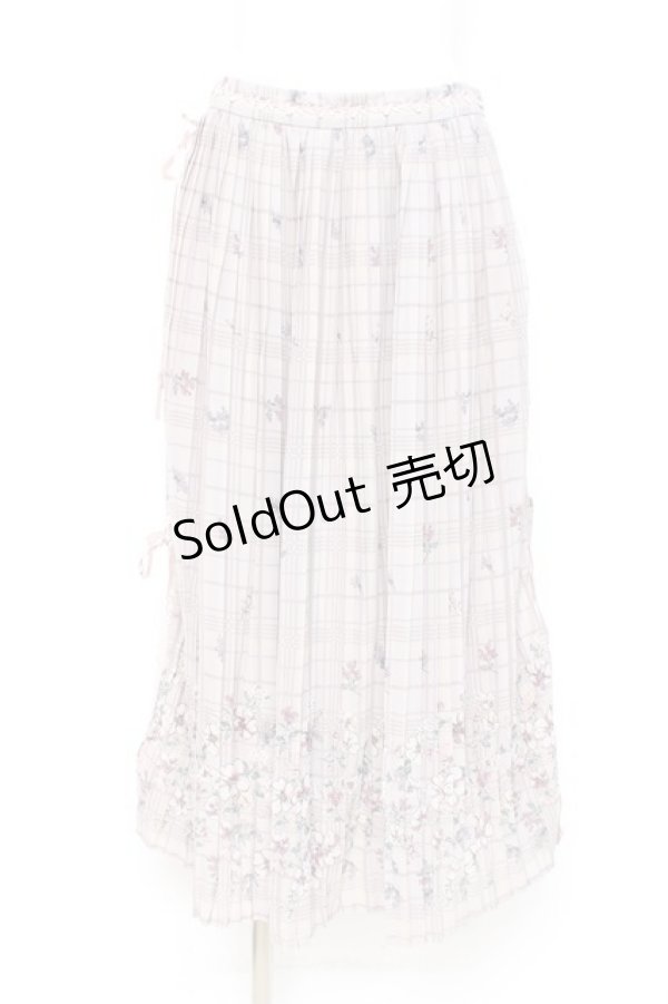 画像1: axes femme / サイドリボンプリーツスカート M 淡ピンク Y-26-02-19-185-AX-SK-SZ-ZY (1)