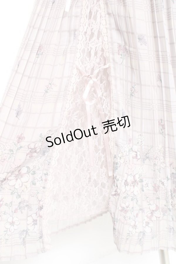 画像4: axes femme / サイドリボンプリーツスカート M 淡ピンク Y-26-02-19-185-AX-SK-SZ-ZY (4)