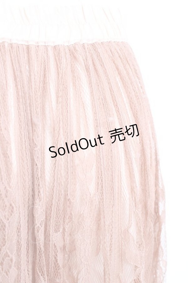 画像3: axes femme / レースサーキュラースカート M 淡ピンク Y-26-02-19-186-AX-SK-SZ-ZY (3)