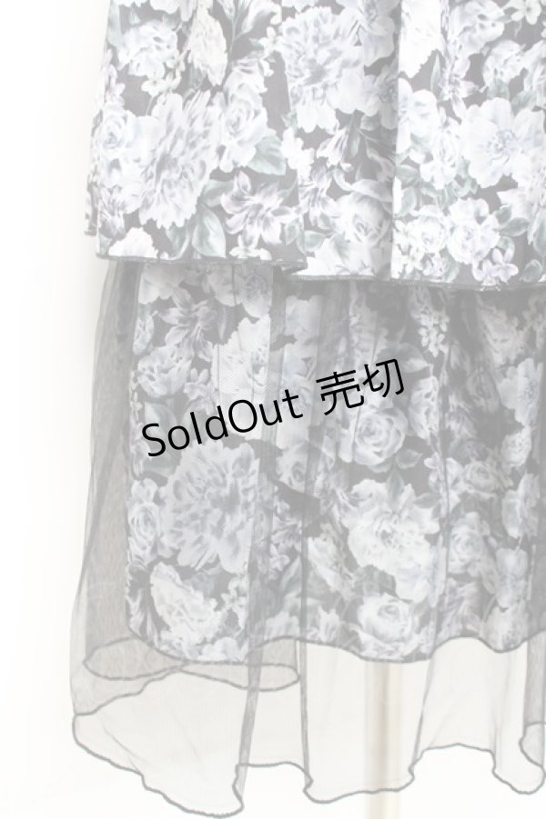 画像3: axes femme / フルールPTティアードスカート F 黒 Y-26-02-19-188-AX-SK-SZ-ZY (3)