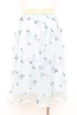 画像2: axes femme / 総刺繍ミディスカート M サックス Y-26-02-19-189-AX-SK-SZ-ZY (2)
