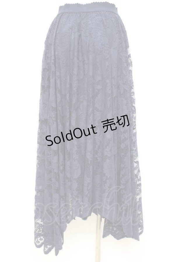 画像2: axes femme / レースサーキュラースカート F 紺 Y-26-02-19-192-AX-SK-SZ-ZY (2)
