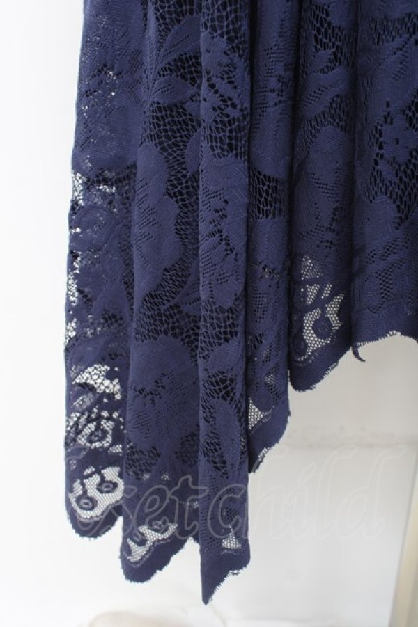 画像3: axes femme / レースサーキュラースカート F 紺 Y-26-02-19-192-AX-SK-SZ-ZY (3)