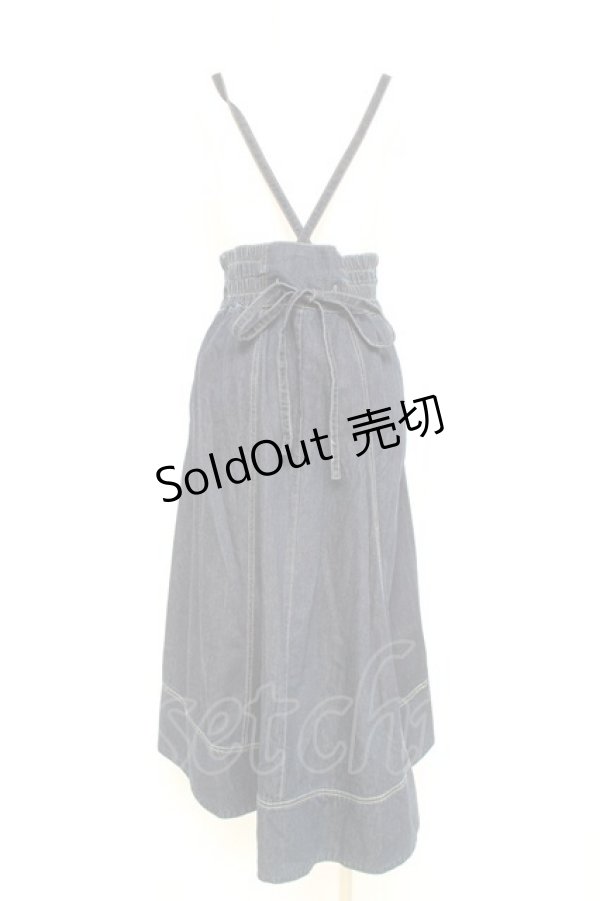 画像2: axes femme / サス付イレヘムデニムスカート L インディゴ Y-26-02-19-193-AX-SK-SZ-ZS (2)