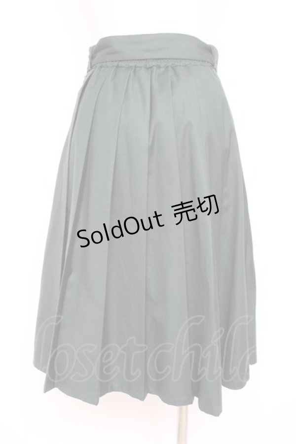 画像2: F i.n.t / 太ベルト付きレトロプリーツスカート F グリーン Y-26-02-19-196-CA-SK-SZ-ZI (2)