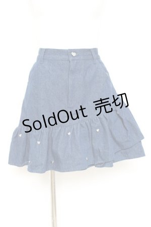 画像: Ank Rouge / ハートスタッズデニムスカート M インディゴ Y-26-02-19-198-CA-SK-SZ-ZY