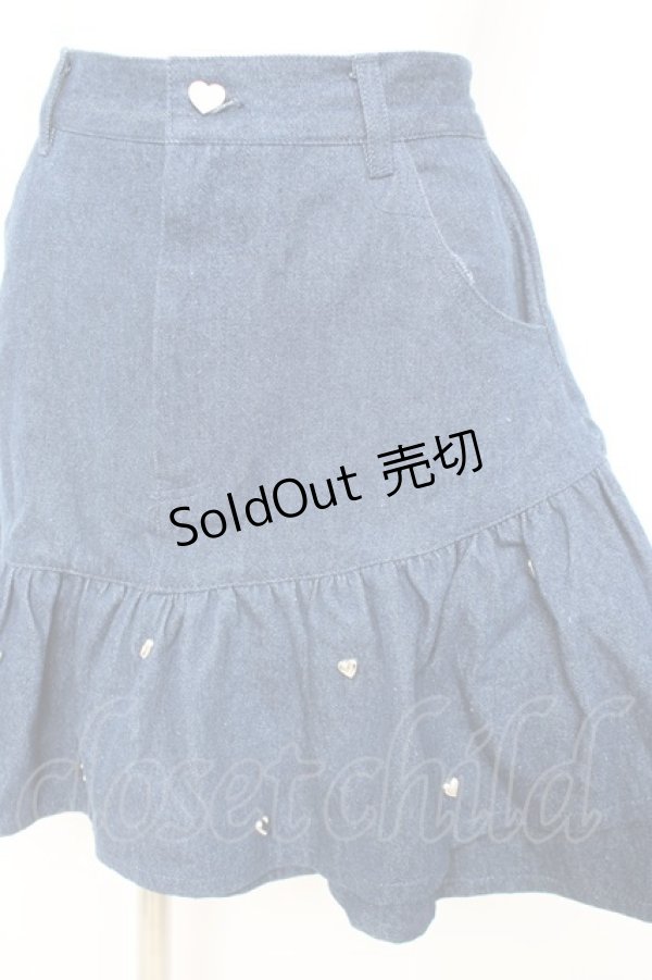 画像3: Ank Rouge / ハートスタッズデニムスカート M インディゴ Y-26-02-19-198-CA-SK-SZ-ZY (3)