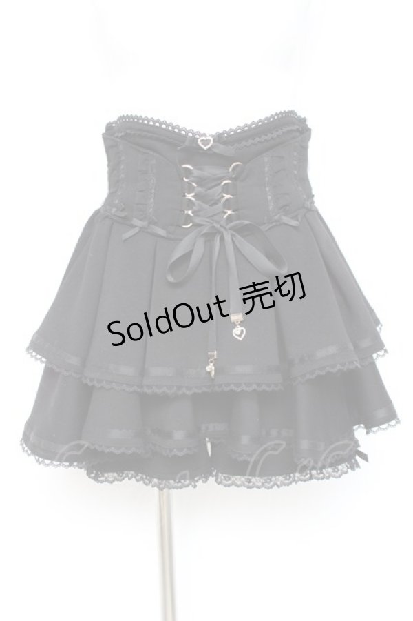 画像1: LIZ LISA / コルセットライクティアードスカパン 0 黒 Y-26-02-19-199-LO-PA-SZ-ZY (1)