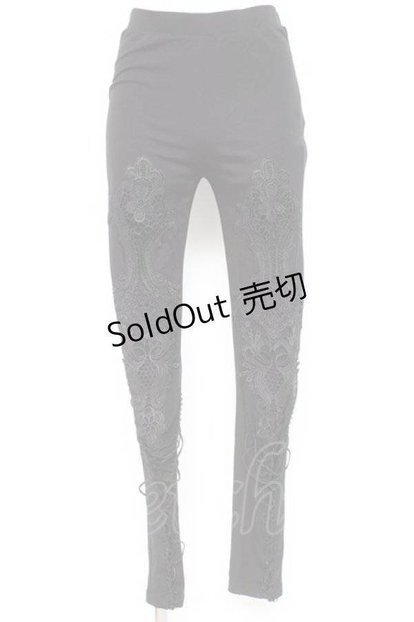 画像1: PUNK RAVE / Goth decal leggings S ブラック Y-26-02-19-200-PU-PA-SZ-ZY (1)