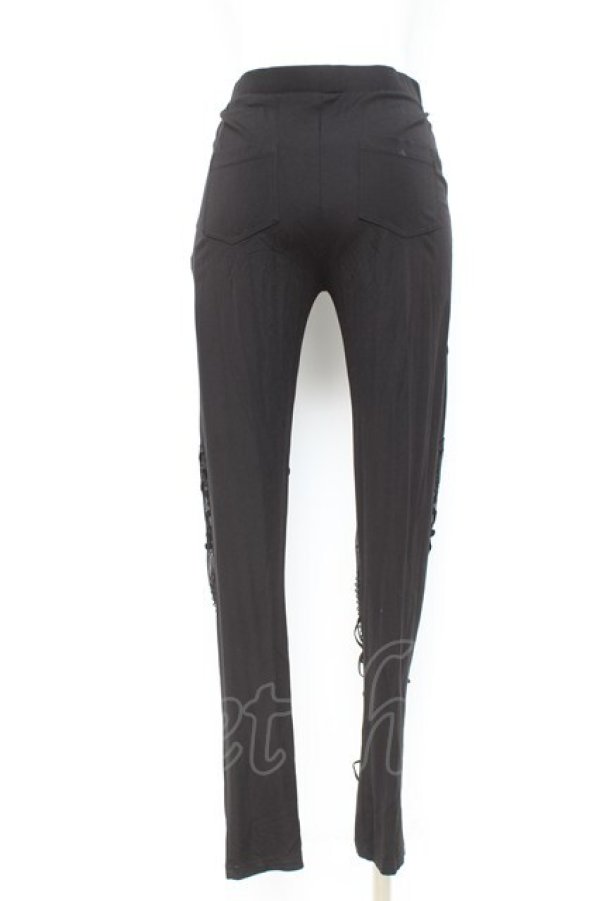 画像2: PUNK RAVE / Goth decal leggings S ブラック Y-26-02-19-200-PU-PA-SZ-ZY (2)