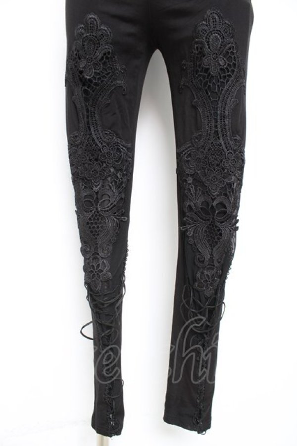 画像3: PUNK RAVE / Goth decal leggings S ブラック Y-26-02-19-200-PU-PA-SZ-ZY (3)