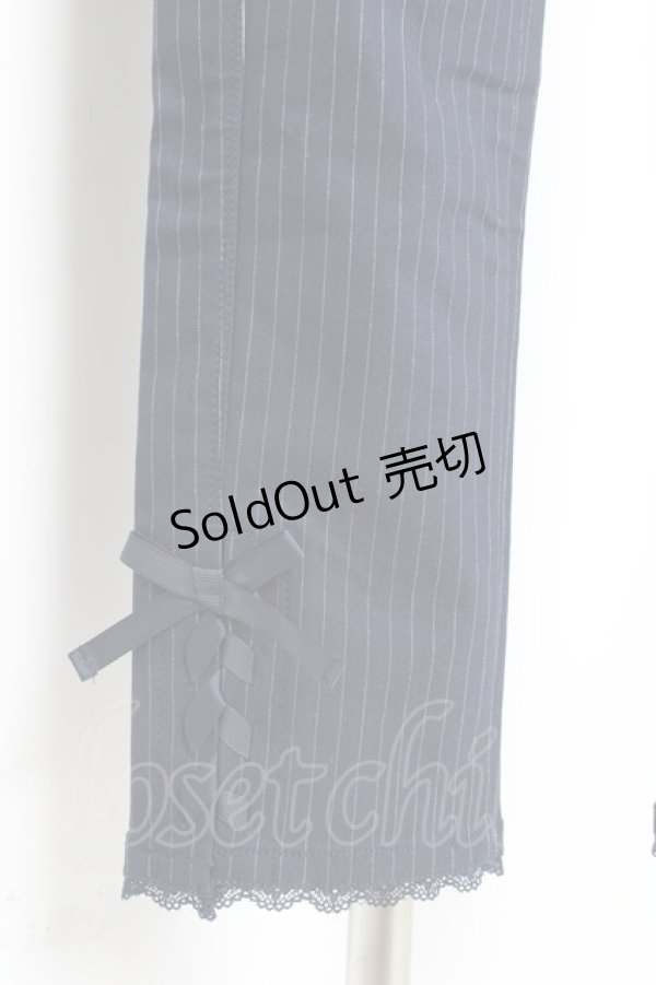 画像3: axes femme / 裾レースアップレギンスパンツ L 紺 Y-26-02-19-201-AX-PA-SZ-ZS (3)