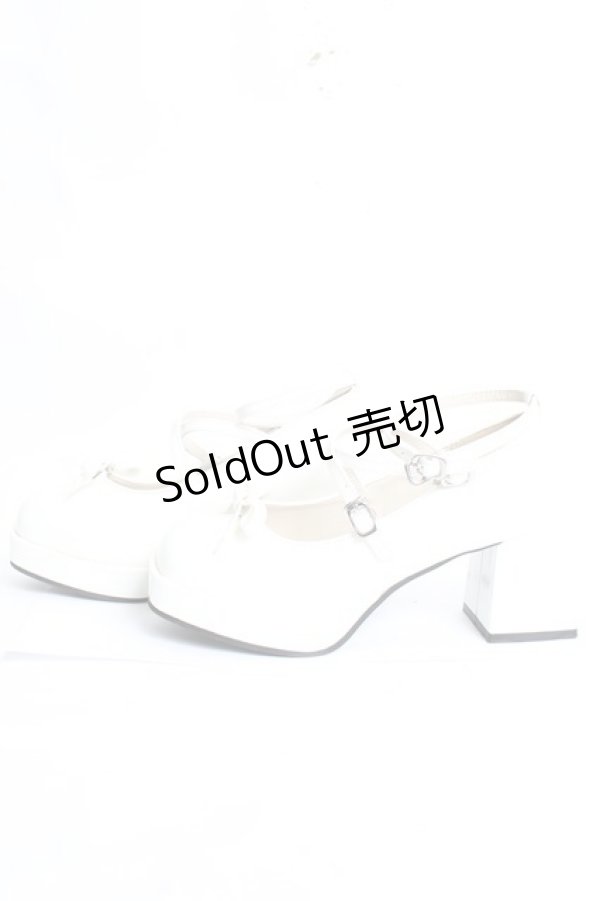 画像2: DearMyLoveRose / スクエアトゥ2wayストラップパンプス 23 ホワイト Y-26-02-19-021-EL-SH-SZ-ZY (2)