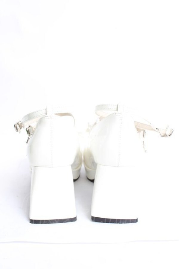 画像3: DearMyLoveRose / スクエアトゥ2wayストラップパンプス 23 ホワイト Y-26-02-19-021-EL-SH-SZ-ZY (3)