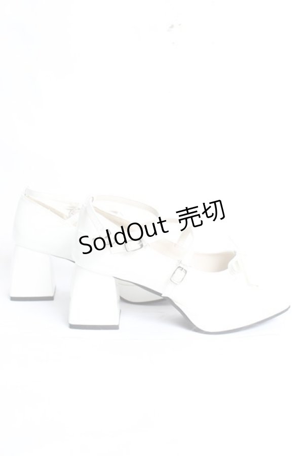 画像4: DearMyLoveRose / スクエアトゥ2wayストラップパンプス 23 ホワイト Y-26-02-19-021-EL-SH-SZ-ZY (4)