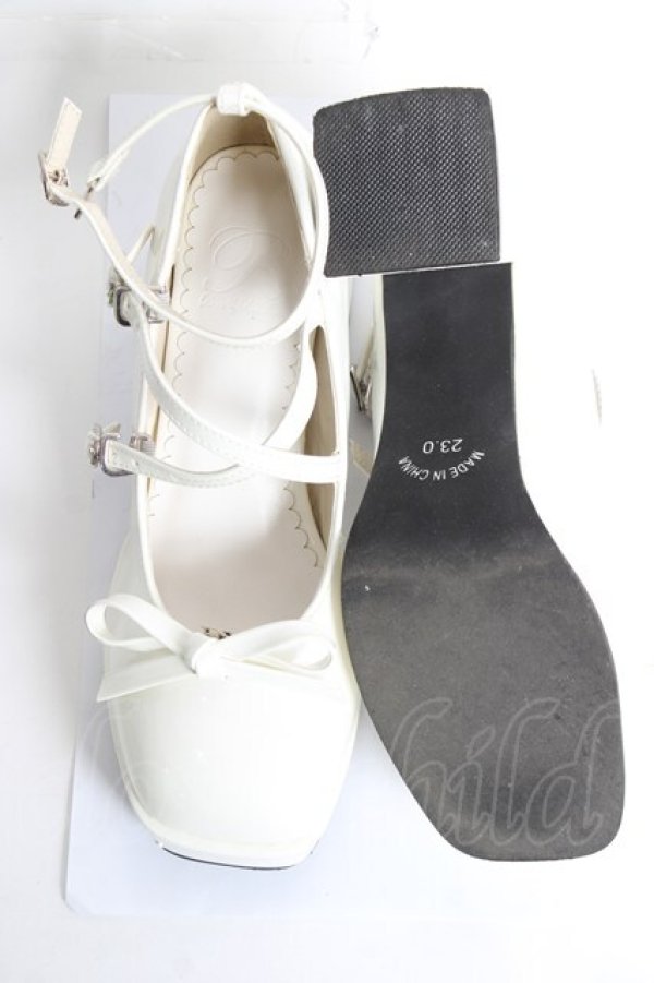画像5: DearMyLoveRose / スクエアトゥ2wayストラップパンプス 23 ホワイト Y-26-02-19-021-EL-SH-SZ-ZY (5)