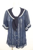 画像1: axes femme kawaii / 2WAYセーラーブラウス M 紺 Y-26-02-21-043-AX-BL-SZ-ZY (1)