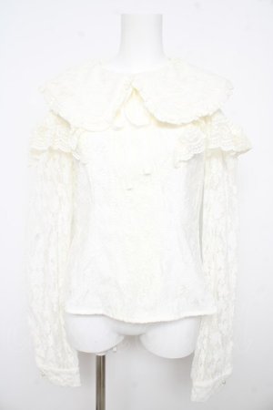 画像: Swankiss / HS romantic lace B/L F ホワイト Y-26-02-21-046-CA-BL-SZ-ZY