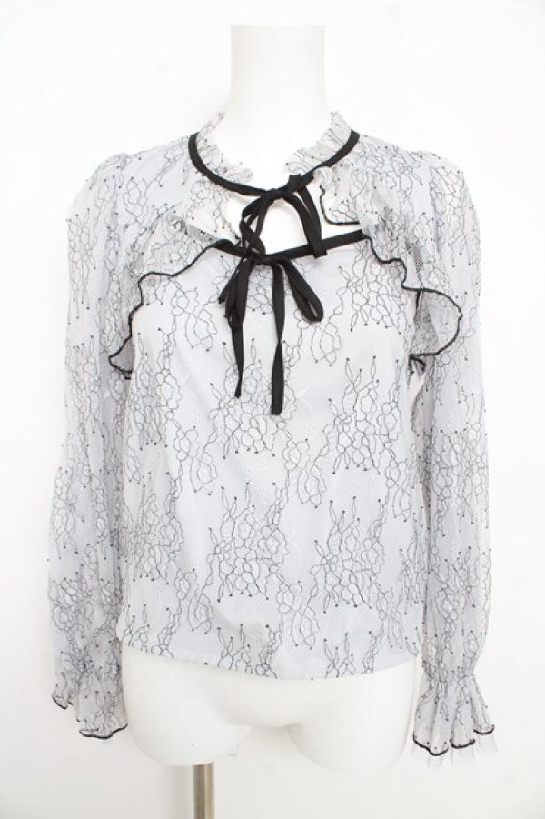 画像1: Bubbles / ダブルリボンレースアンサンブル F サックス Y-26-02-21-047-CA-TO-SZ-ZY (1)