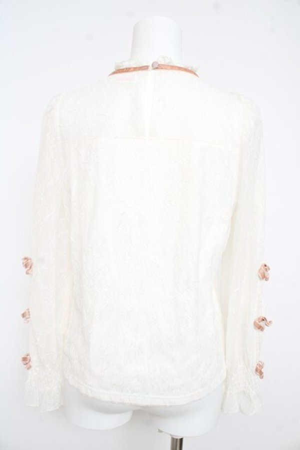 画像2: LIZ LISA / メニーリボンレーストップス 0 白 Y-26-02-21-049-LO-TO-SZ-ZY (2)