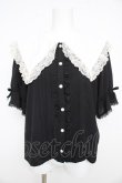 画像1: Dear My Love / 刺繍レースフリルセーラーブラウス M 黒 Y-26-02-21-050-EL-BL-SZ-ZY (1)