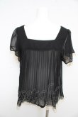 画像2: LODISPOTTO / プリーツシフォンブラウス  黒 Y-26-02-21-056-LO-BL-SZ-ZY (2)