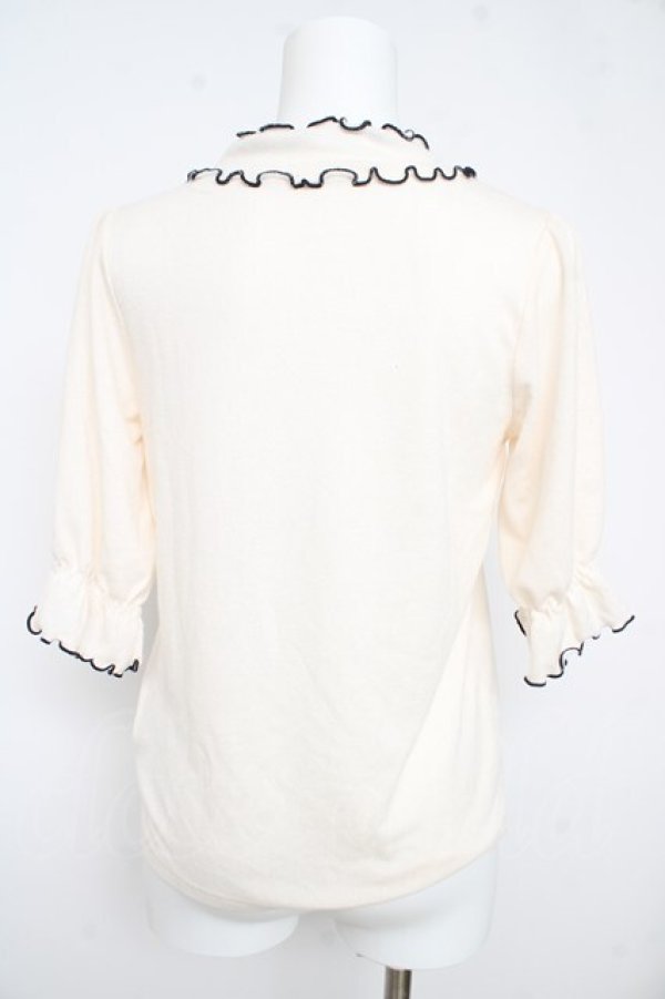 画像2: Fi.n.t / 配色メローカットトップス F アイボリー Y-26-02-21-061-CA-TO-SZ-ZY (2)