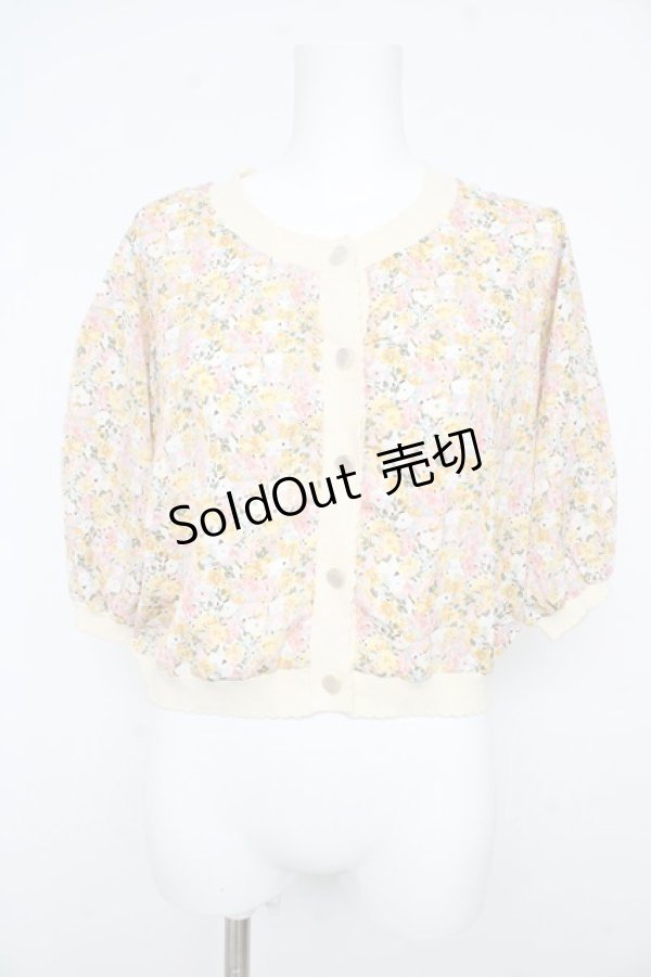 画像1: Fi.n.t / アートフラワー柄カーディガン F イエロー Y-26-02-21-062-CA-TO-SZ-ZS (1)