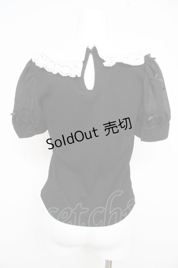 画像2: Ank Rouge / ハートくり抜きリボパフトップス M 黒 Y-26-02-21-074-CA-TO-SZ-ZY (2)