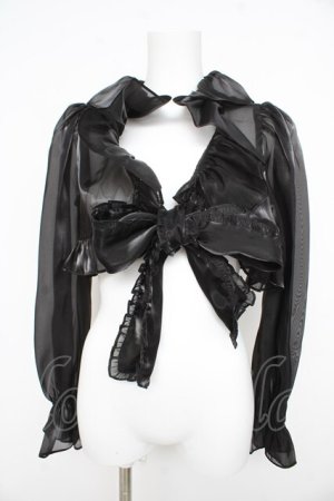 画像: Ank Rouge / シアークロップドブラウス M 黒 Y-26-02-21-075-CA-BL-SZ-ZY