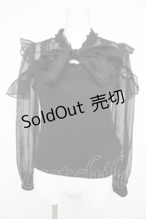 画像: Rojita / ラッフルシアーテレコトップス F 黒 Y-26-02-21-076-LO-TO-SZ-ZS