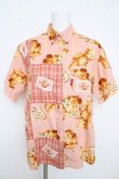 画像1: PINK HOUSE / テディベア100周年記念プリント半袖シャツ  ピンク Y-26-02-21-080-LO-BL-SZ-ZY (1)