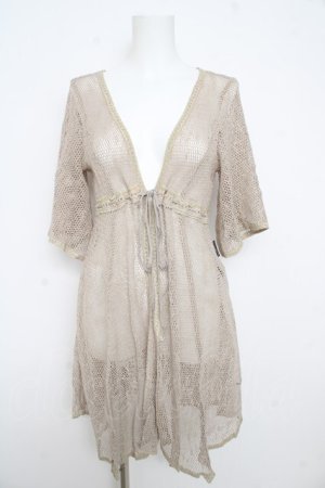 画像: Ozz oneste / クロッシュ編みカーディガン  ベージュ Y-26-02-21-081-OO-TO-SZ-ZY