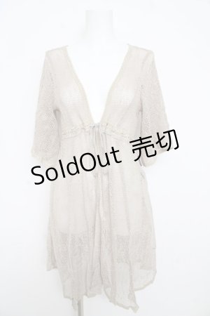 画像: Ozz oneste / クロッシュ編みカーディガン  ベージュ Y-26-02-21-081-OO-TO-SZ-ZI