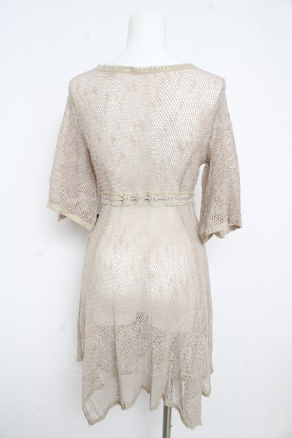 画像2: Ozz oneste / クロッシュ編みカーディガン  ベージュ Y-26-02-21-081-OO-TO-SZ-ZY (2)