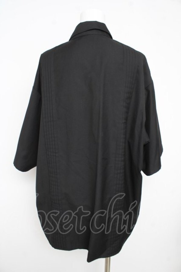 画像2: HARE / メタルボタンプリーツシャツ F ブラック Y-26-02-21-082-GO-BL-SZ-ZY (2)