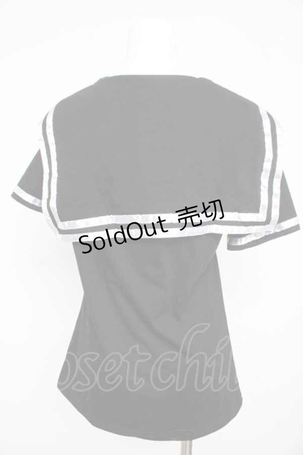 画像2: Drug Honey / スカルptセーラーカットソー  黒 Y-26-02-21-086-PU-TO-SZ-ZY (2)