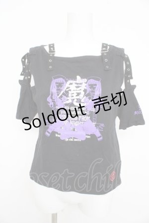 画像: MA / 魔プリントセパレートカットソー  黒 Y-26-02-21-087-PU-TO-SZ-ZY