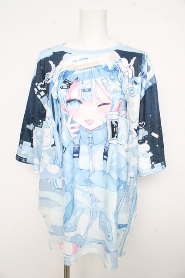 画像1: ACDC RAG / GAME GIRL T  サックス Y-26-02-21-089-PU-TO-SZ-ZY (1)