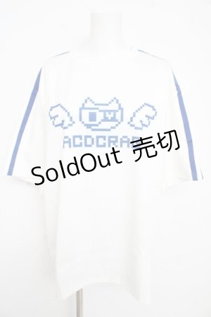画像: ACDC RAG / ドットネコ T  ホワイト×ブルー Y-26-02-21-091-PU-TS-SZ-ZY