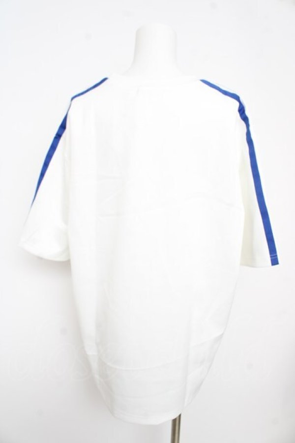 画像2: ACDC RAG / ドットネコ T  ホワイト×ブルー Y-26-02-21-091-PU-TS-SZ-ZY (2)